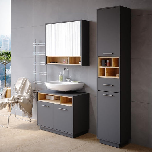 Vicco Beatrice Vanity Unit 80 cm Anthracite Sonoma
