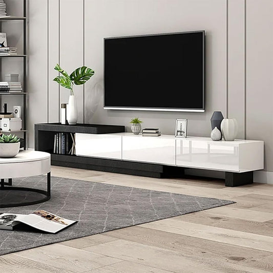 Almaz House Modern TV Unit 255cm Black & White