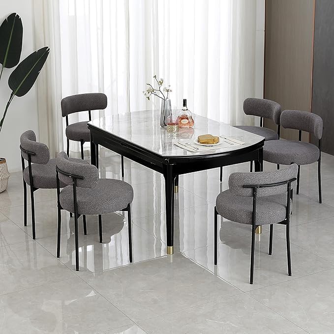 Generic Dining Share and Share for Kitchen Dining Room, Aflastred with all dining share and black legs, Curved with a modern dining chair, Side Share