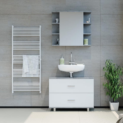 Vicco Ilias Vanity Unit Concrete/White 80 x 60.8 cm
