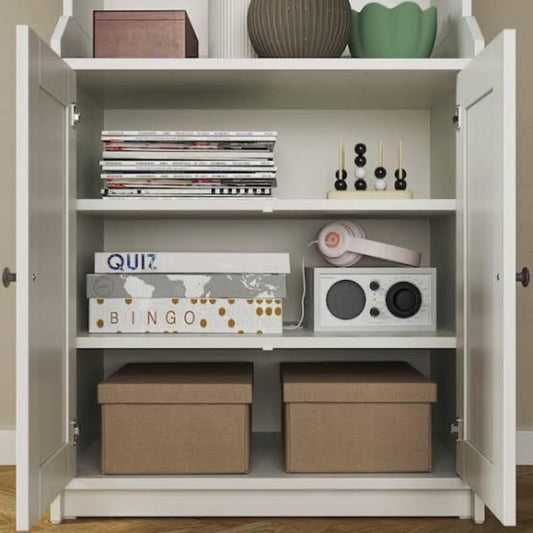 Generic 3-Shelf Modern MDF White Coffee Corner Unit