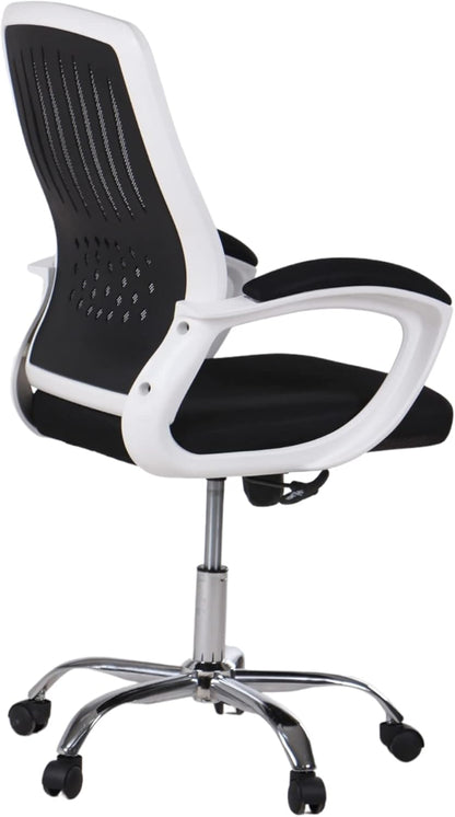 Meeting Room Office Chair with White Body and Metal Star - Dream Desk (Black)
