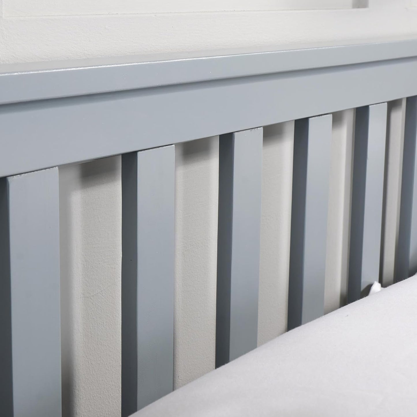 Home Source Grey Wooden Bed 4ft 6 Solid Pine High End Slatted Base, Double