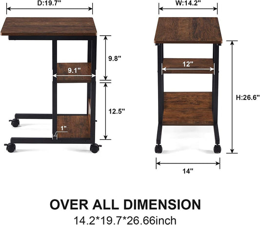 Woodx Side C Table Snack End Tables for Living Room