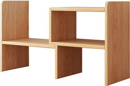 kyaoayo Desk Shelf, Desktop Bookcase, Wooden Bookcase, Desk Shelf, DIY Table Shelf, Desktop Storage Shelf, Bookcase, Small Desktop Organiser Bookcase, for Bedroom, Office