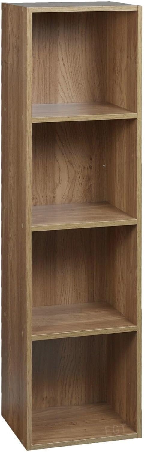 URBNLIVING Tier Wooden Bookcase Shelving Display Storage Shelf Unit Wood Shelves (White, 2 Shelf)