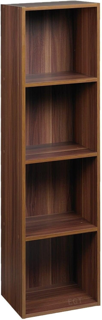 URBNLIVING Tier Wooden Bookcase Shelving Display Storage Shelf Unit Wood Shelves (White, 2 Shelf)