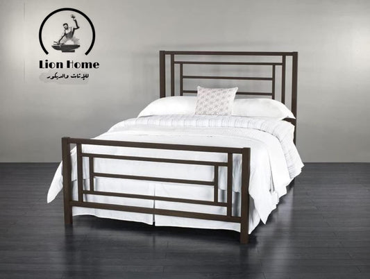 Metal Bed - 120cm - Brown
