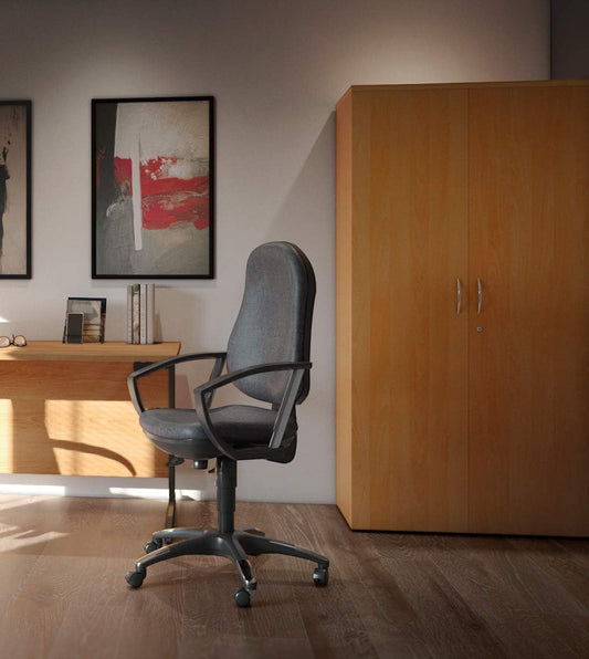 Office Hippo 1800mm Tall Office Cupboard-Beech, 180 cm