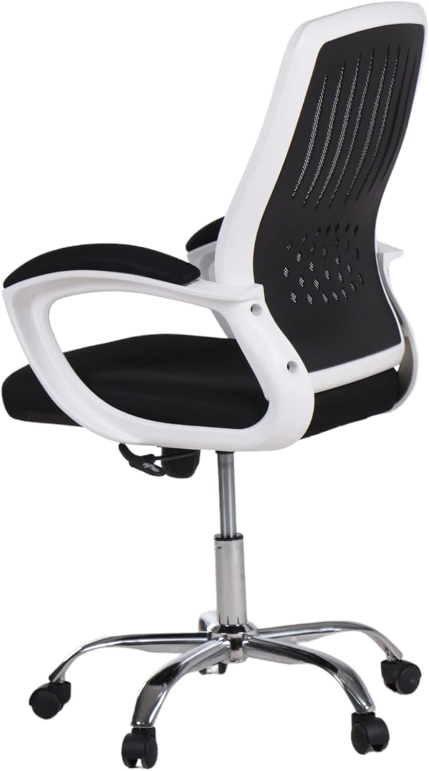 Meeting Room Office Chair with White Body and Metal Star - Dream Desk (Black)