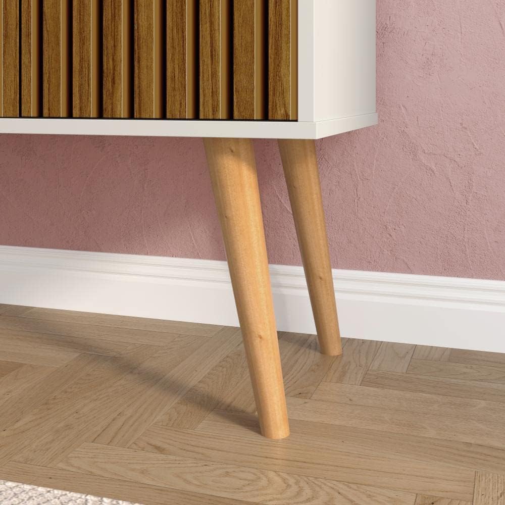 Lojas RPM Premier Wood 3-Door Buffet Dining Room/Counter Table (Off White/Ripped)