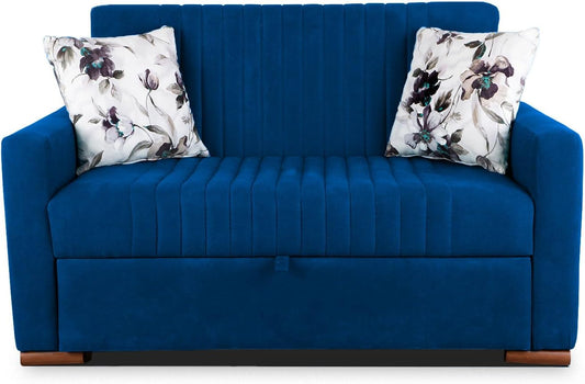 Aldora imza tow seater sofa bed_blue