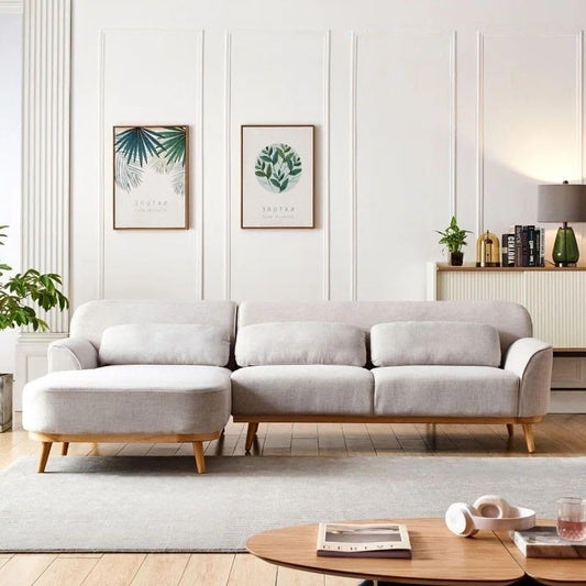 Vinchi Furniture Kai L-Shape Sofa, White
