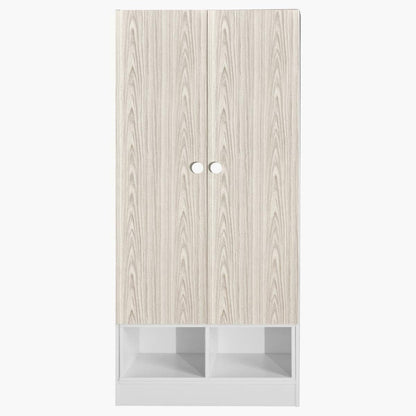 Home Box Vanilla 2-Door Wardrobe, Oak/White - W80 x D40 x H180 cm