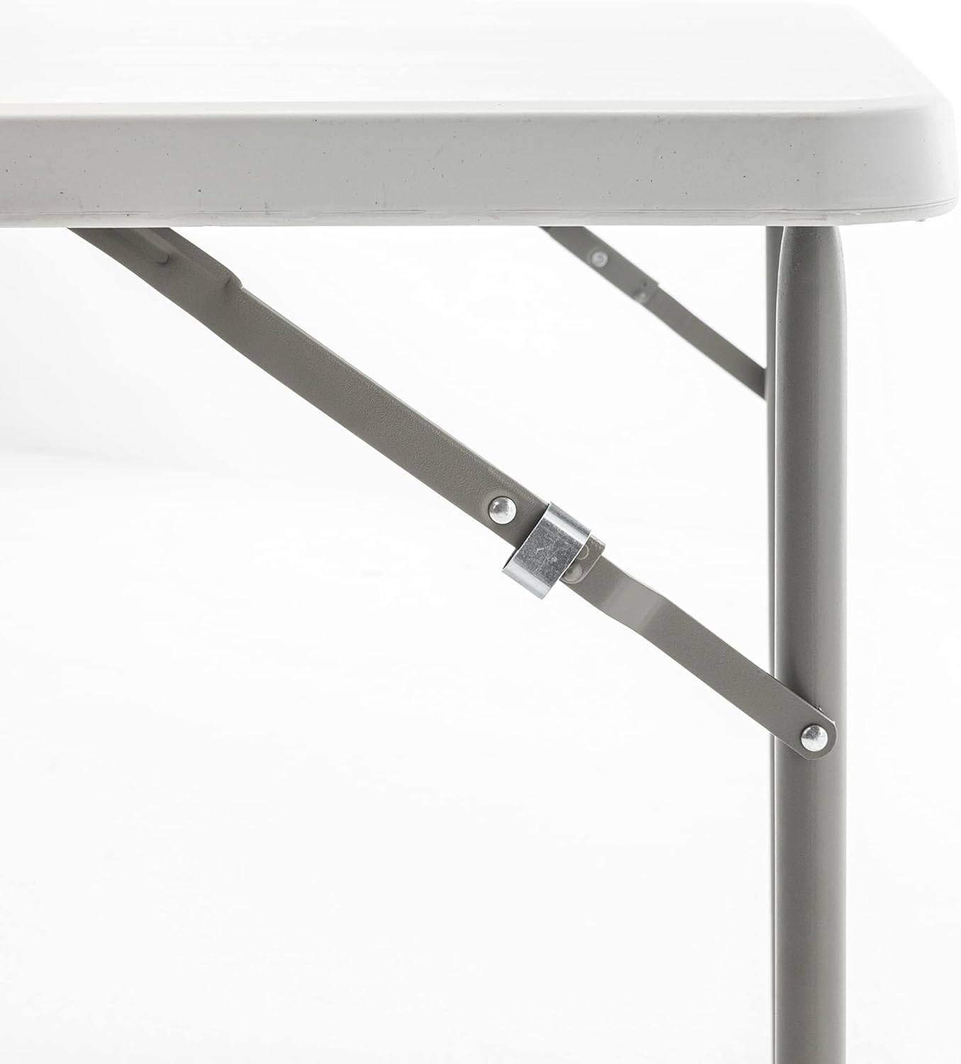 BTEXPERT White 34" Square Granite Plastic Folding Table Portable for Card Board Games Nights Gatherings Party Home Indoor Outdoor Lightweight, One