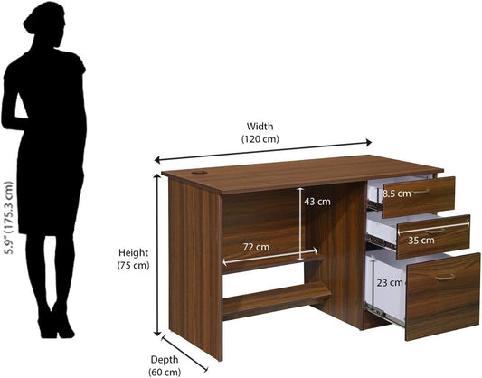 @home by Nilkamal Scholar Study & Office Desk | 1 Year Warranty | Multi-Purpose Workstation for Students, Professionals Office Use (Scholar)