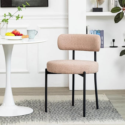 Generic Dining Share and Share for Kitchen Dining Room, Aflastred with all dining share and black legs, Curved with a modern dining chair, Side Share