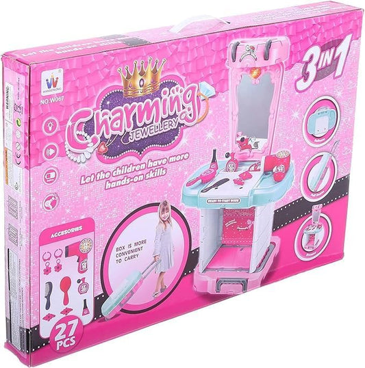 piano vanity Dressing table with piano and accessories for kids