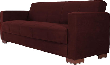 Aldora viola three seater sofa bed-dark red