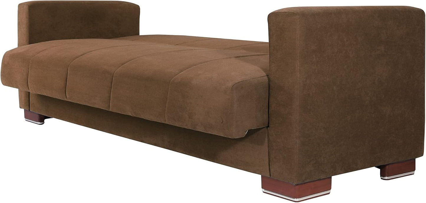 Aldora viola three seater sofa bed-brown