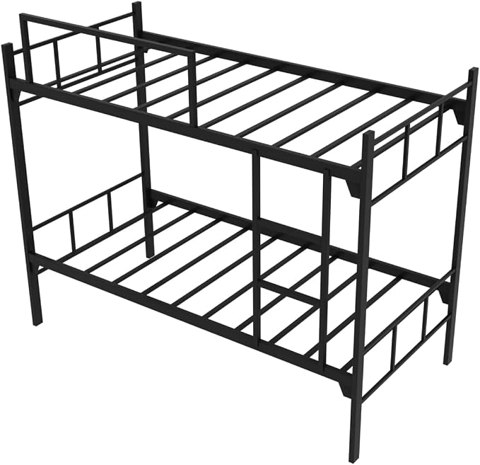 Modern Metal Bunk Bed – Space-Saving Twin Over Twin Design