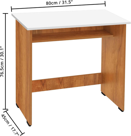 ABOUT SPACE Study Table with Under Desk Storage Shelf - Modern Desktop Table for PC, Laptop, Study, Drawing, Gaming Computer Table Office Furniture for Home Office [L 2.6 x B 1.5 x H 2.5 ft] Wood