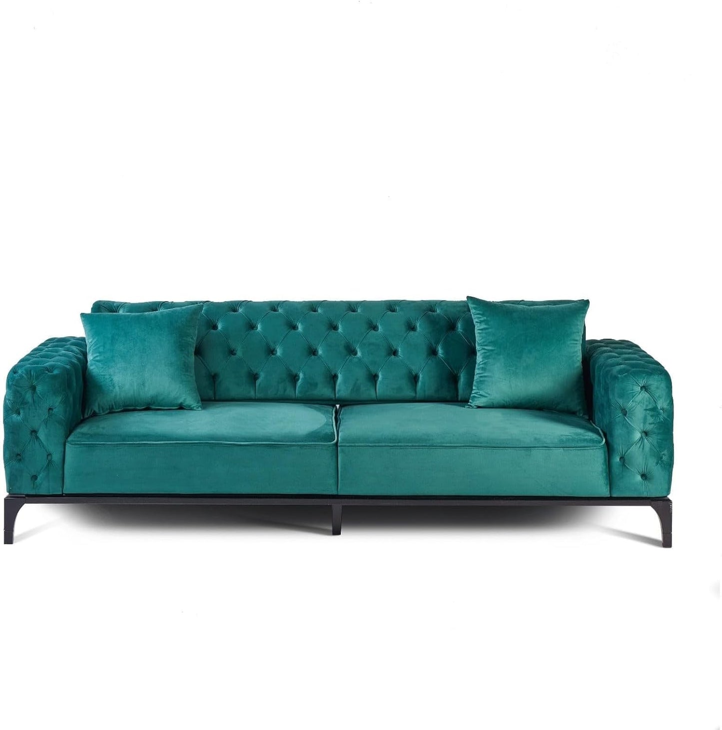RicRac Zan Wood Renoda Sofa Bed, 230 cm x 90 cm Size, Koy Petrol