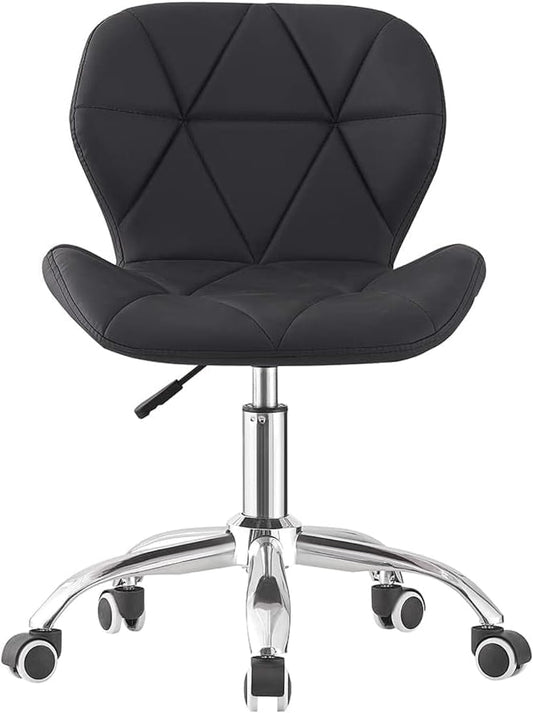 Deustche Matratzen | Computer Desk Chair Black Velvet Fabric Office Chair Height Adjustable Upholstered Seat Swivel Chair For Desk Home Office