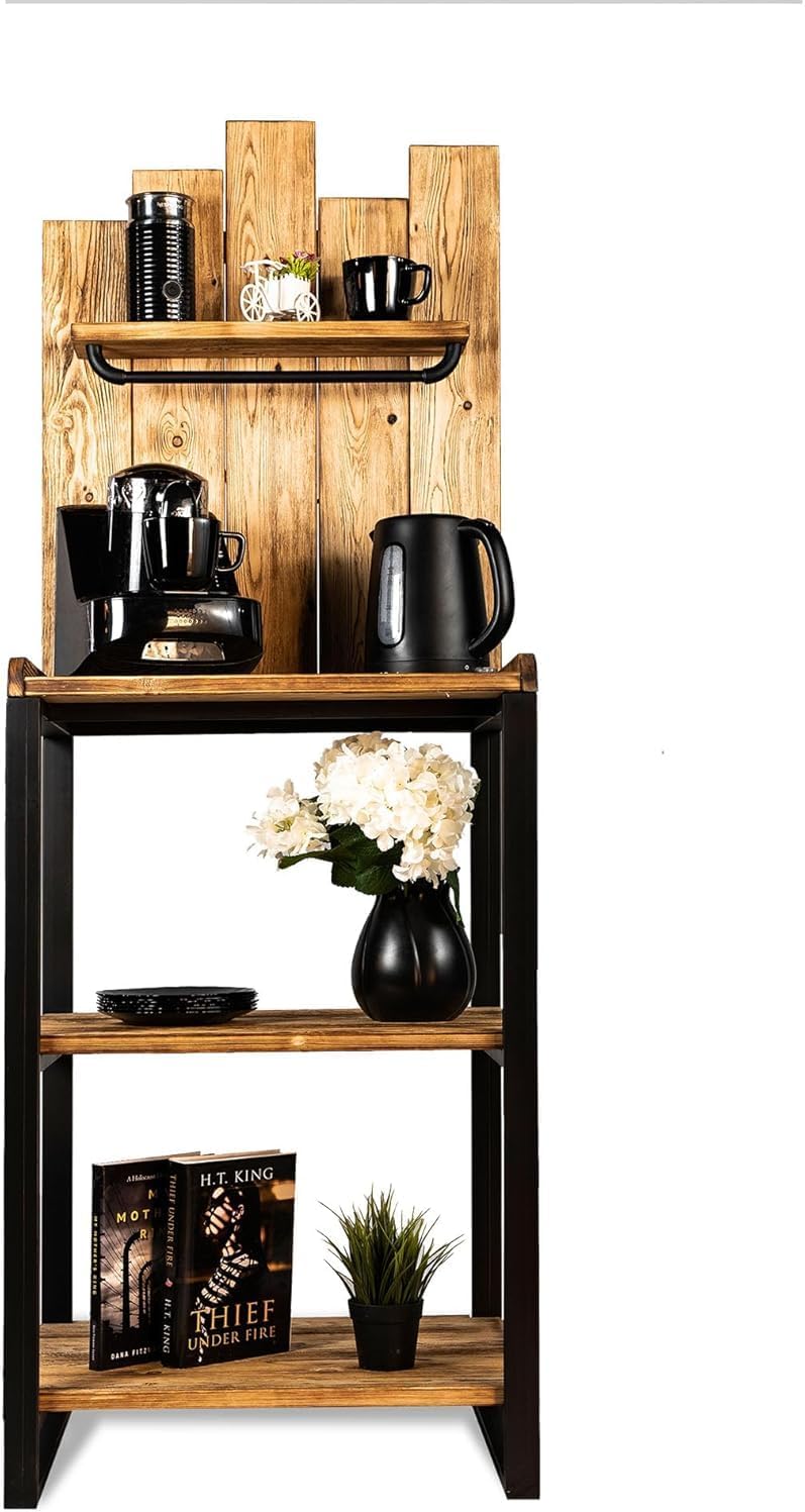FurniFlex Corner Coffee Table, Black