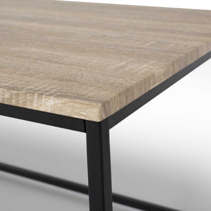 IDMarket - Detroit Rectangular Coffee Table 113 cm Industrial Design Wood and Metal