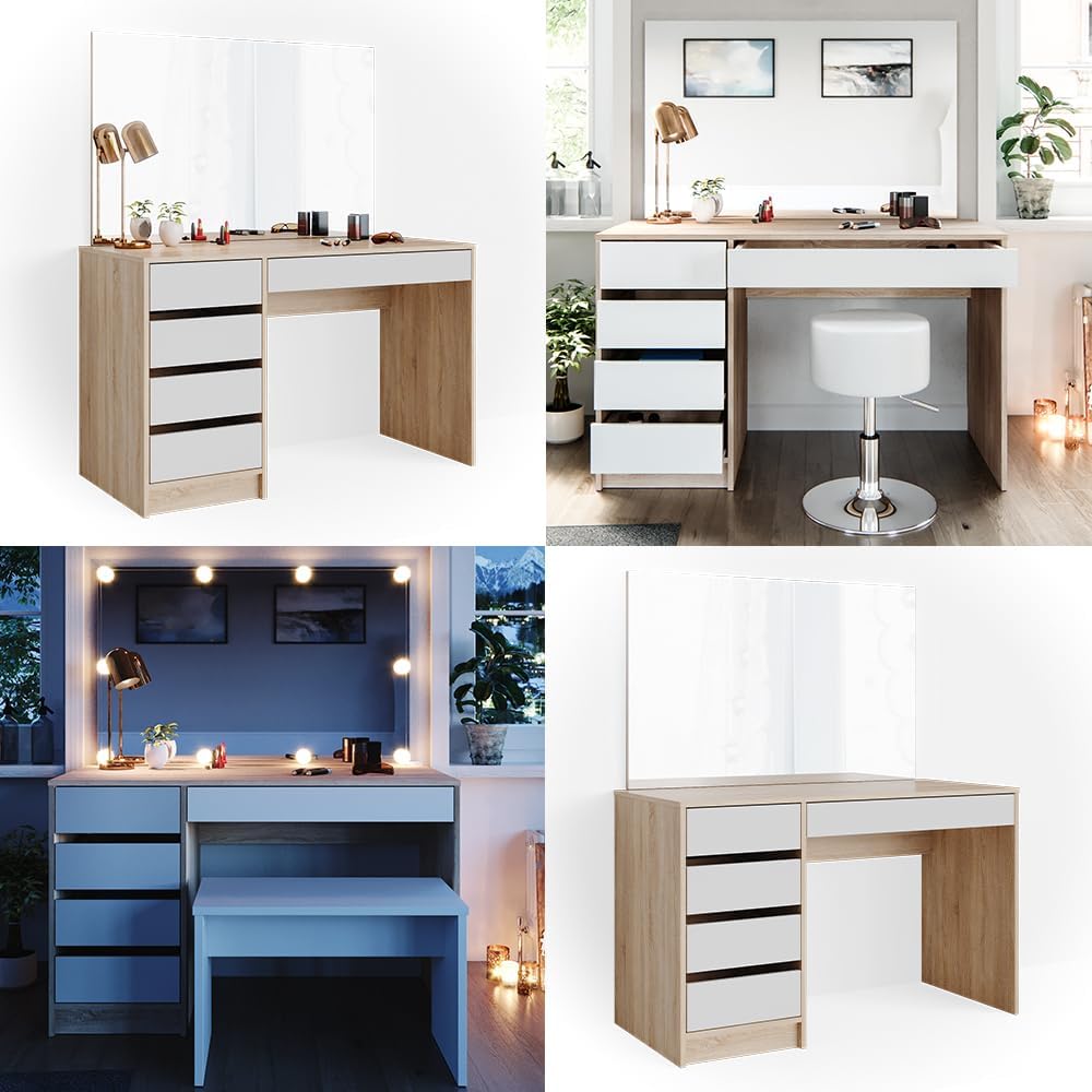Vicco Sherry Dressing Table with 5 Drawers