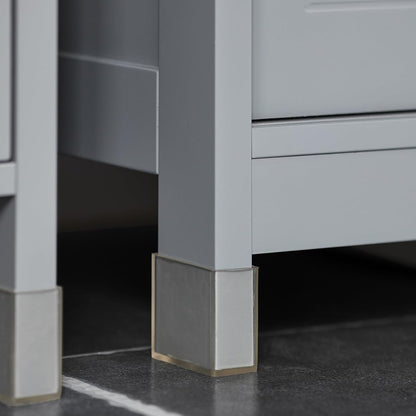 FurniFlex Under Sink Bathroom Vanity Unit, 60 cm Length x 30 cm Depth x 60 cm Height, Grey