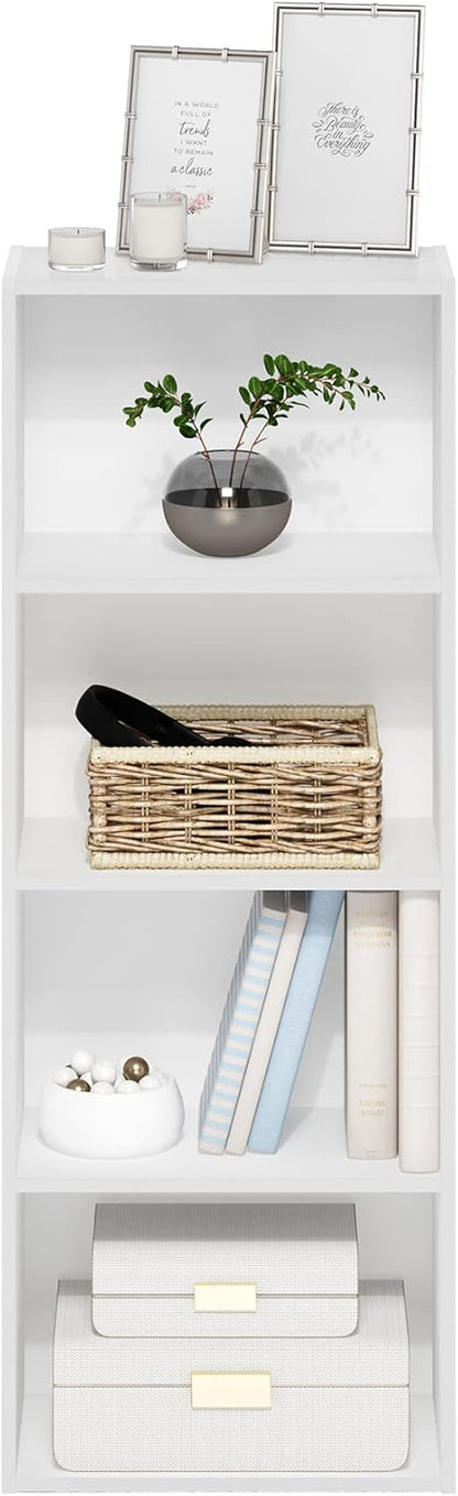 Furinno Luder Bookcase/Book/Storage, 4-Tier, White