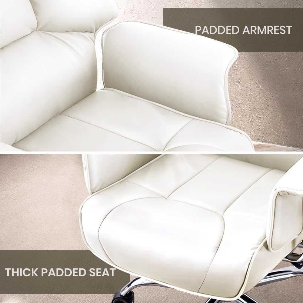 MARQUERO GROUP Premium Leather Heavy Duty Metal Office Chair (Med)