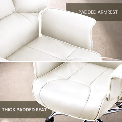 MARQUERO GROUP Premium Leather Heavy Duty Metal Office Chair (Med)