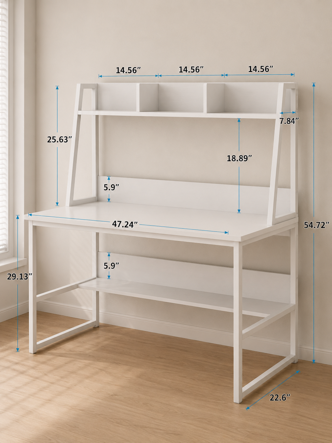 Computer Desk with Hutch