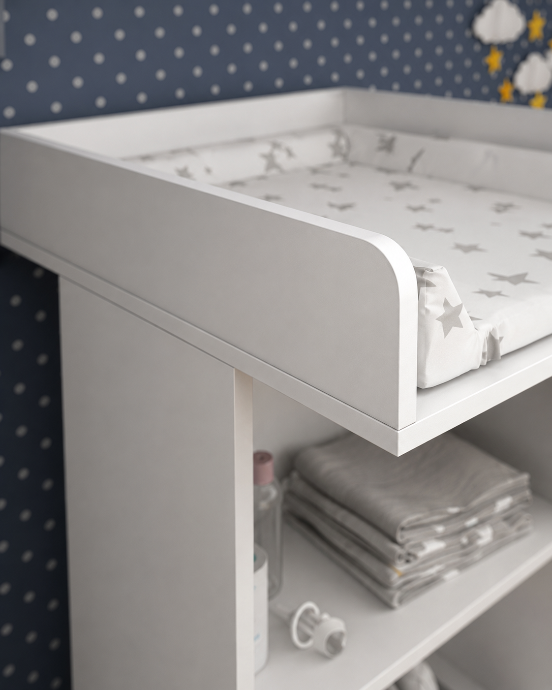 Leo Baby Changing Table White