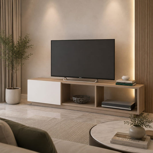 Home Gallery modern tv stand and media console - beige w180 xh41 x37