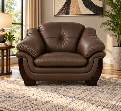 Elegant Curved Lounge Sofa & Armchair Set