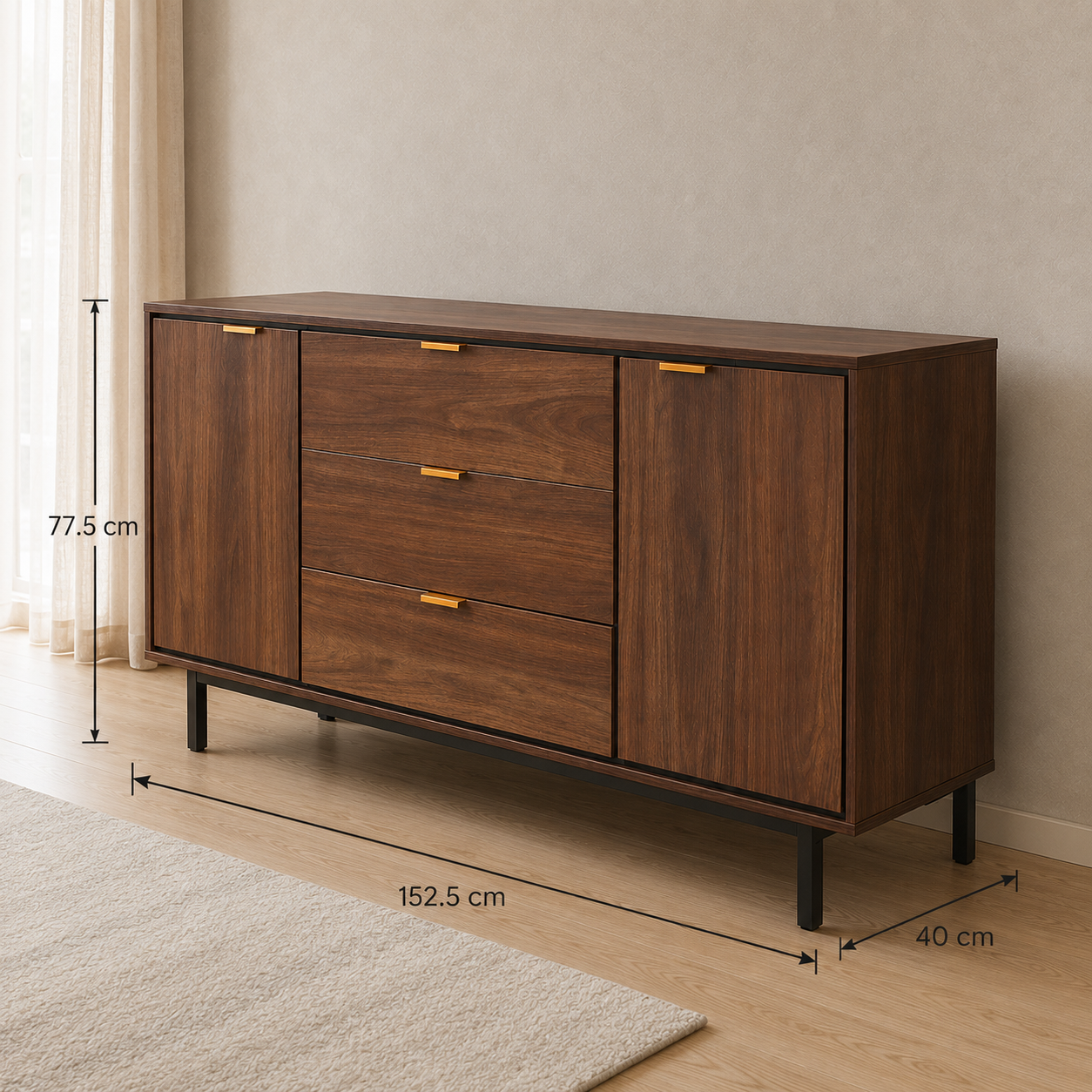 Credenza Portofino Buffet with Drawer
