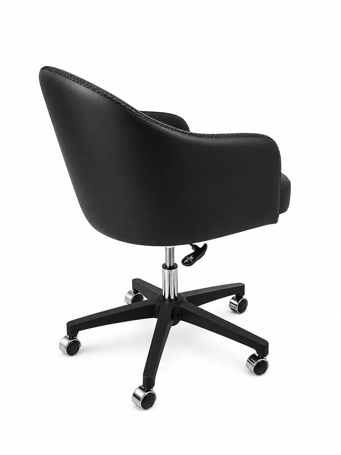 Contemporary Swivel Office Chair with Curved Backrest