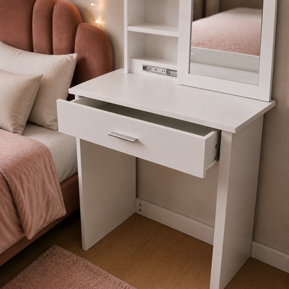 Panana Modern Girls Bedroom Dressing Table Sliding Mirrored Door