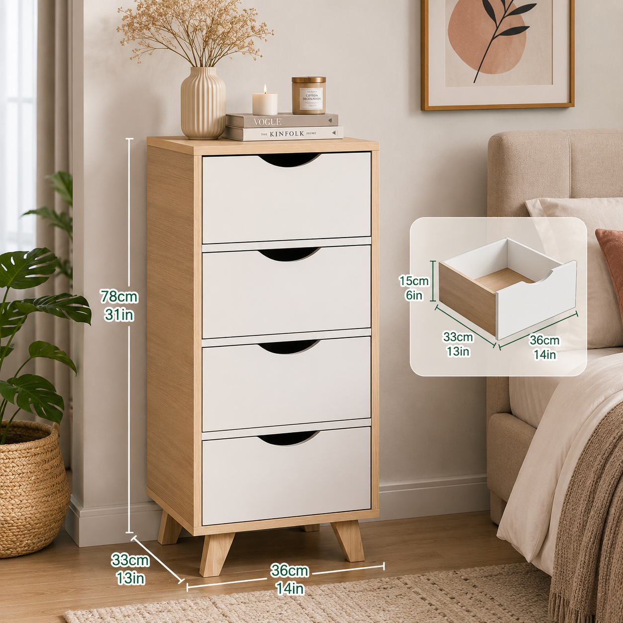 4 Drawers Cabinet