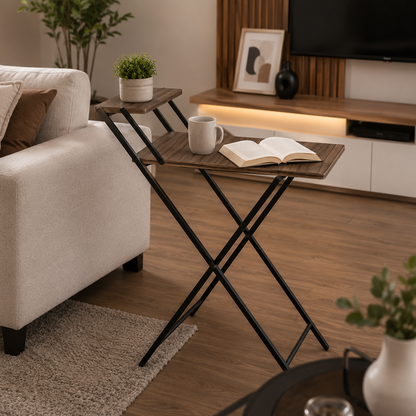 Folding Desk or Small Computer Table with Top Shelf Width