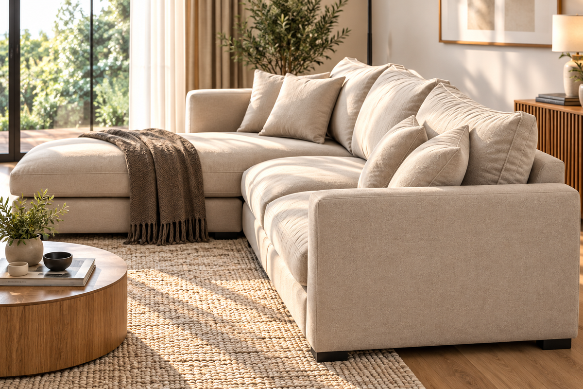 Modern L-Shaped Sectional Sofa with Chaise
