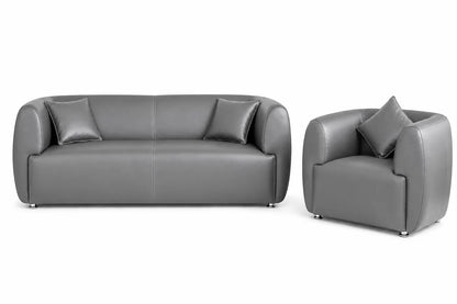 Contemporary Curved Sofa & Accent Chair Set