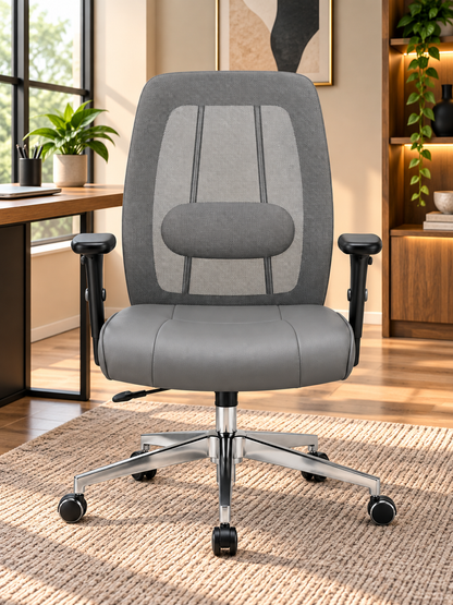 Ergonomic High-Back Mesh Office Chair with Lumbar Support & Adjustable Height