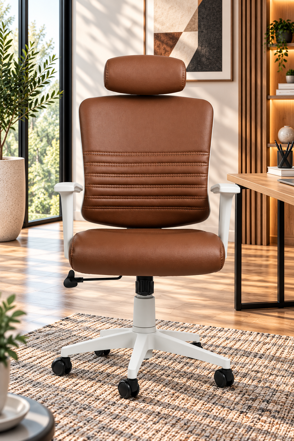 Premium Executive Office Chair with Ribbed Backrest