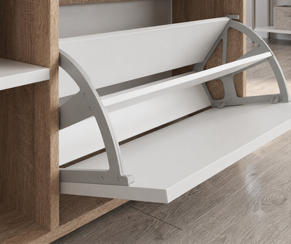 Vicco Orlando Shoe Tidy, White/Sonoma, 80 x 90 cm