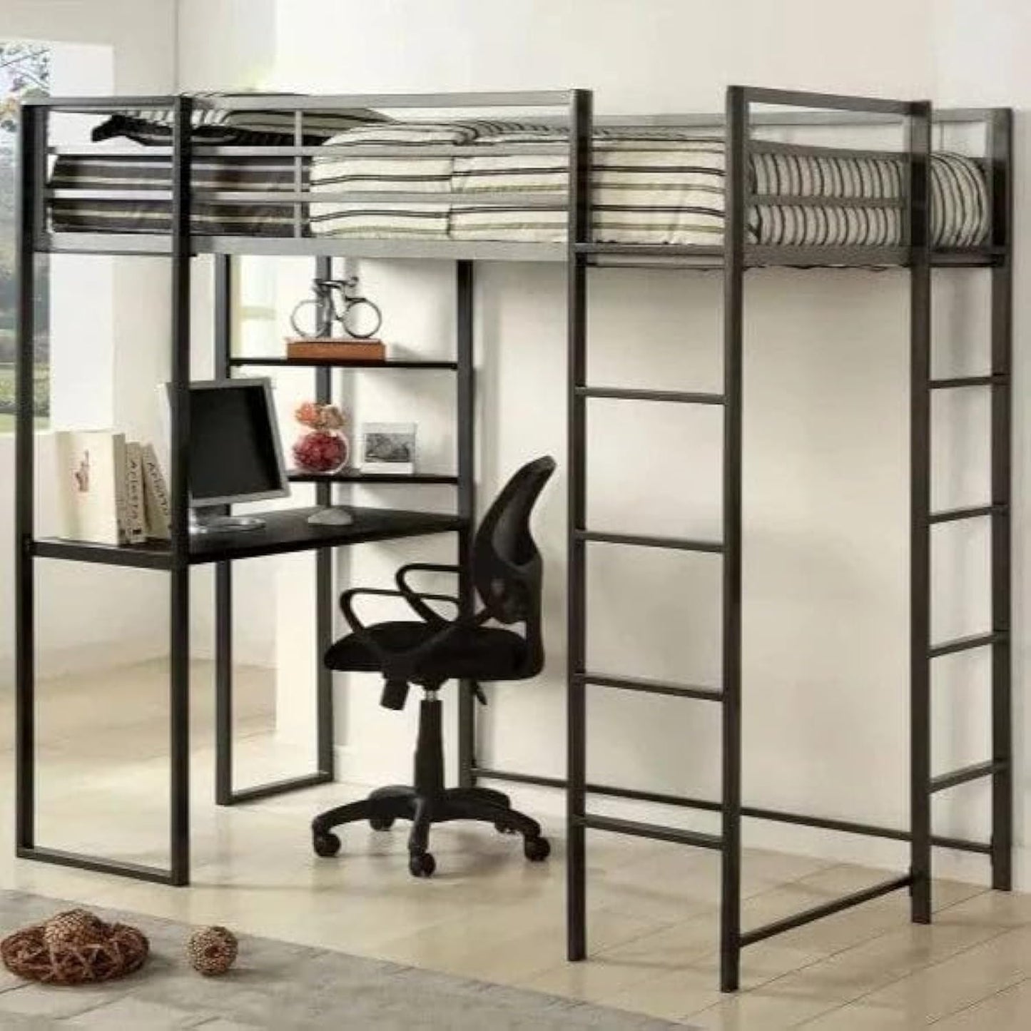 Manzzeli NASSUE 2 LEVELS BED WITH DISK-K07, 31D x 36H x 55W